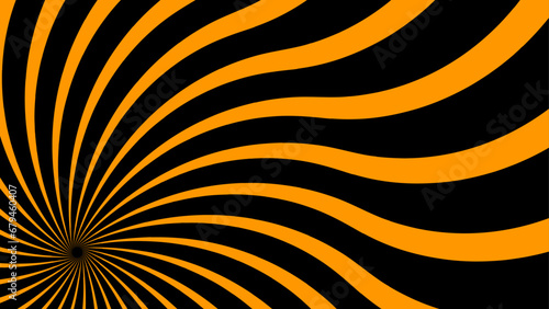 Retro 60s and 70s groovy carnival background. Sun and rainbow swirl pattern, vintage poster vibes. Funky ray elements, circle motifs, reminiscent of circus themes. vector illustration