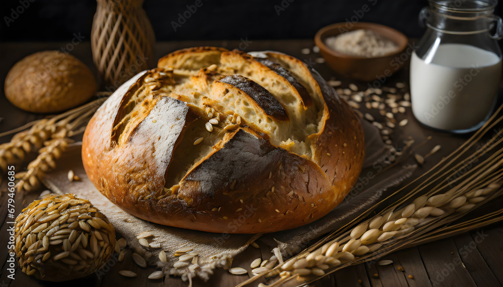 product shot of a juicy bread