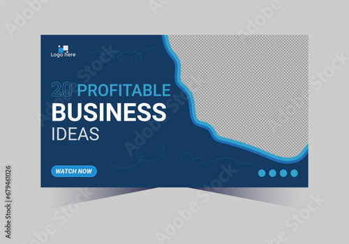 social media web cover banner and youtube thumbnail template design