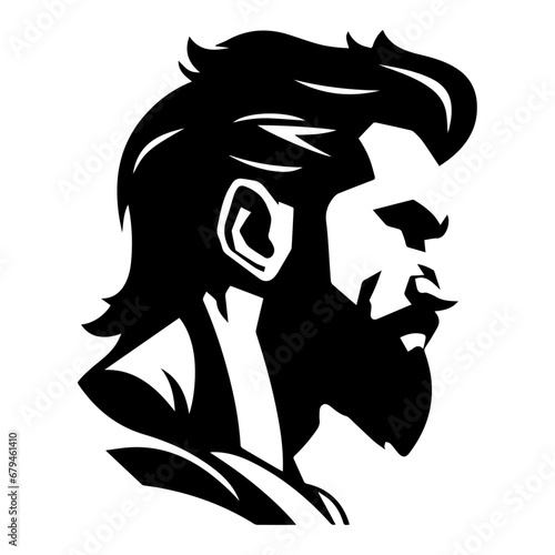 A Strong man vector silhouette illustration black color, a hard man, power man, vector, hulk man