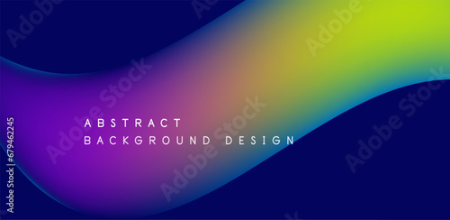 Abstract vector backdrop with fluid, geometric elements. Harmonious blend of form and color, evoking dynamic and captivating visual landscape for wallpaper, banner, background, landing page