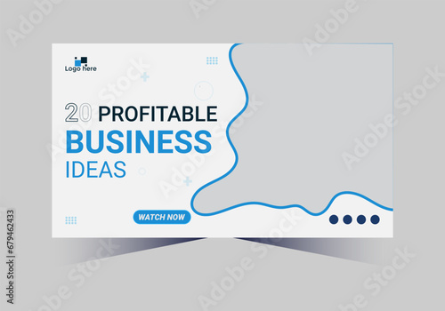 social media web cover banner and youtube thumbnail template design