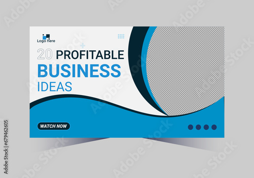 social media web cover banner and youtube thumbnail template design
