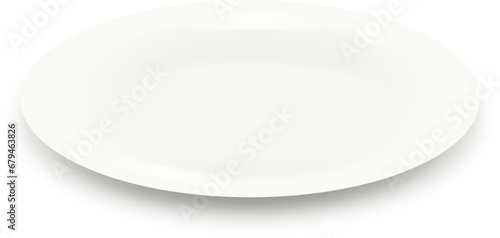 an empty white porcelain plate