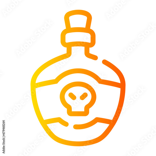 poison Line Gradient Icon
