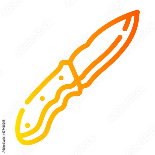 knife Line Gradient Icon