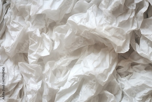White crumpled paper as background texture, Crumpled white paper background