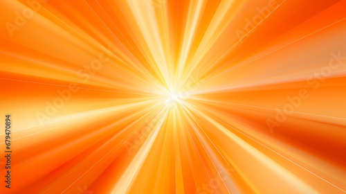 放射状に伸びるオレンジ色の光の背景「AI生成画像」