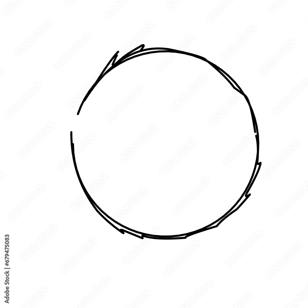 Hand Drawn Abstract Scribble Ring Vector Hand Drawn Abstract Scribble Ring Vector