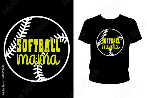 Softball mama art file for Cricut and silhouette. You can edit it with Adobe Illustrator.