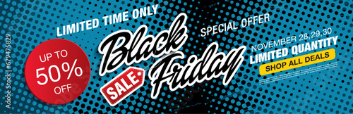 Black friday sale banner layout design