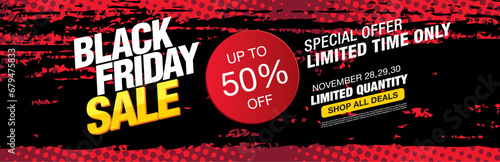 Black friday sale banner layout design