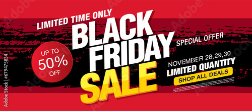 Black friday sale banner layout design