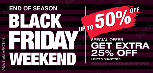 Black friday sale banner layout design