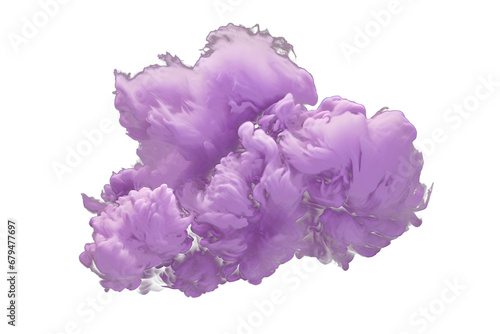 purple cloud isolated on transparent background - design element PNG cutout