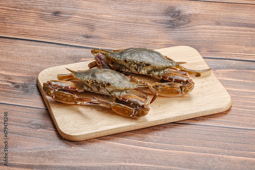 Two raw crab for cooking
