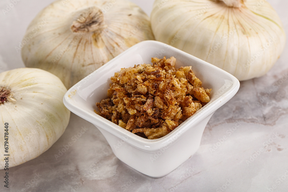 Dried roasted onion flakes for culinary Dried roasted onion flakes for culinary
