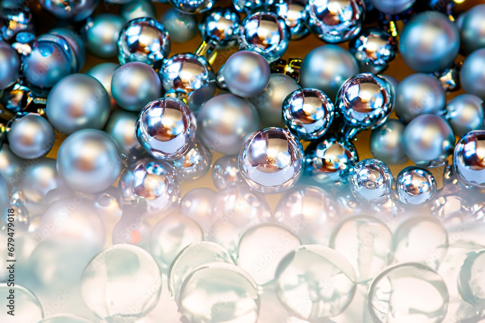 A background of glass Christmas spheres with space for text. A background of glass Christmas spheres with space for text.