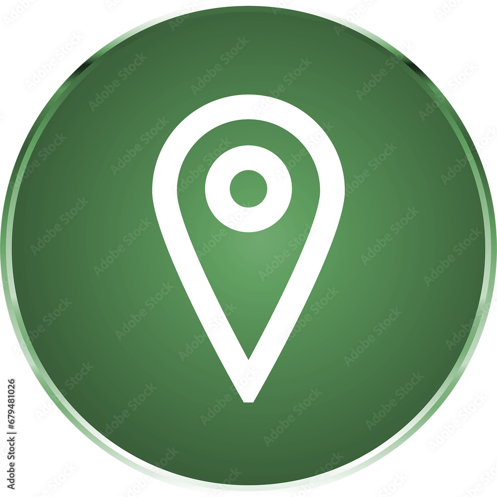 Digital png illustration of green circle with white map pin on transparent background Digital png illustration of green circle with white map pin on transparent background