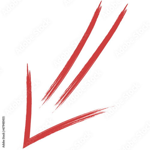 Digital png illustration of red arrow on transparent background