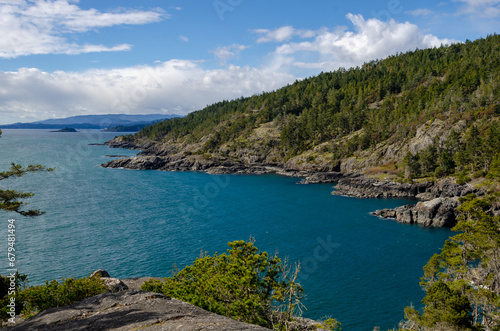 A coastal & forest scene at Vancouver Island's East Sooke Park where the Pacific Ocean meets Canada's rain forest  © Doug