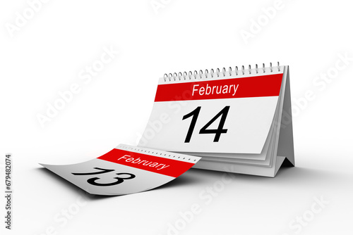 Digital png illustration of calendar pages with february on transparent background