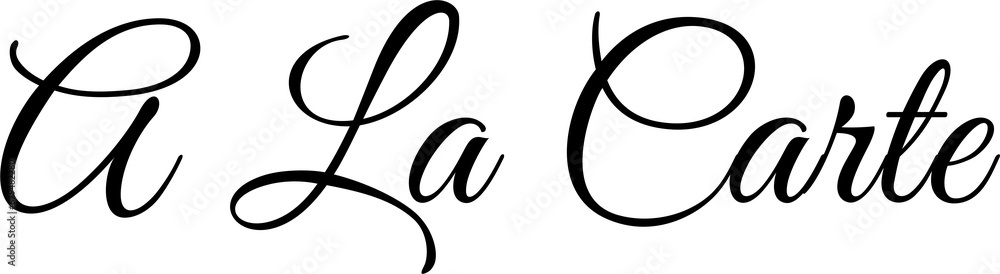 Digital png illustration of a la carte text on transparent background Digital png illustration of a la carte text on transparent background