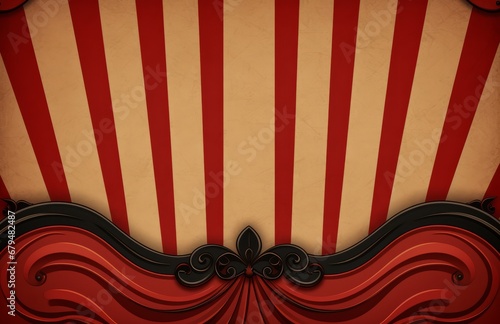 Vintage Carnival or Circus poster background template, retro fair aesthetic