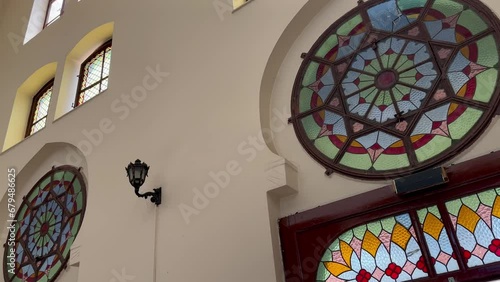 Interior decoration of the historic Sirkeci train station with decorated with motifs