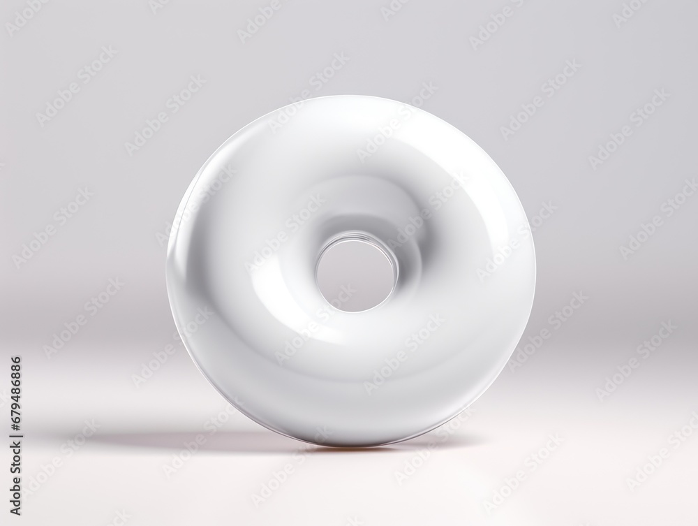 donut with grey color.3D style imitation. donut with grey color.3D style imitation.