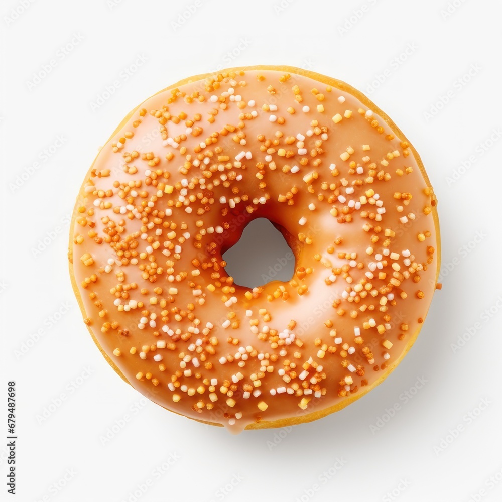 Isolated donut with on a white background. Isolated donut with on a white background.