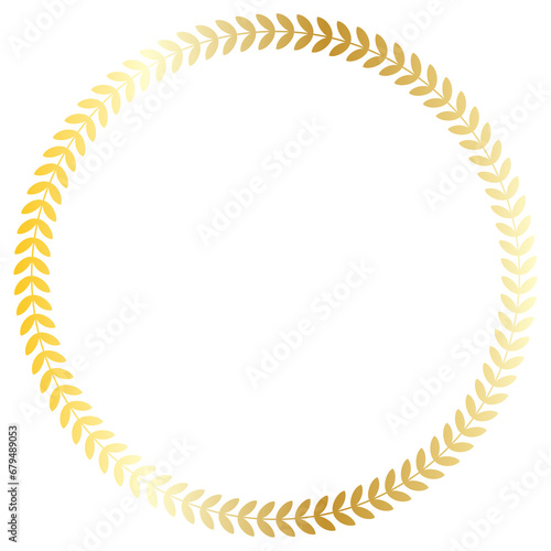 gold laurel circle frame