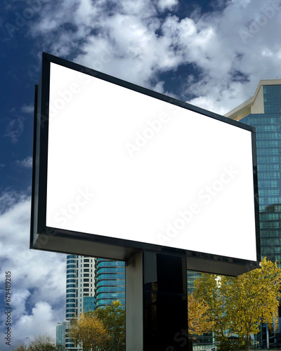 A large information display for advertising on the street in the city