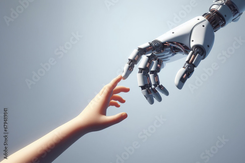 Human hand and robot hand system concept Integration and coordination of intellectual technology and vintage