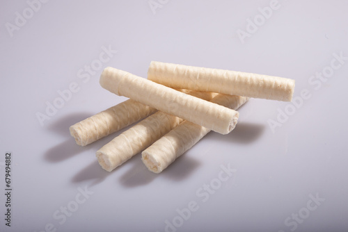 Tubes with filling isolated on white background