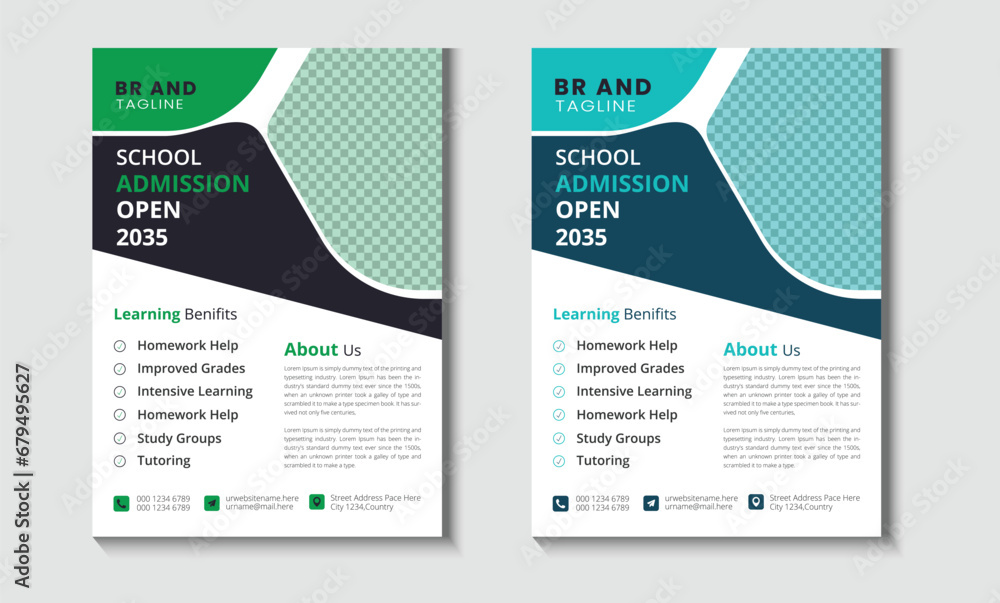 School flyer template Design School flyer template Design