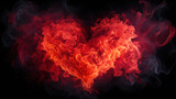 Shiny valentines day heart background. generative ai
