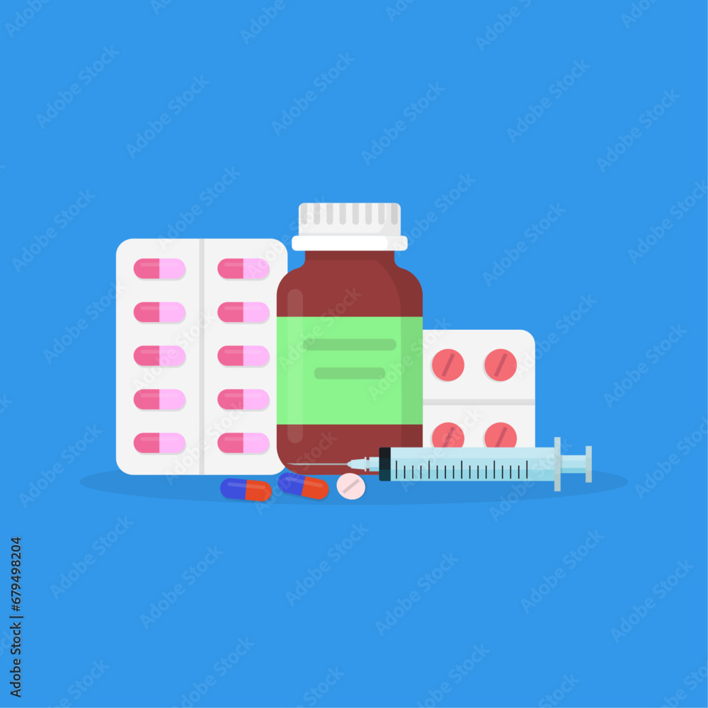 Medicine vector illustration, pharmacy concept