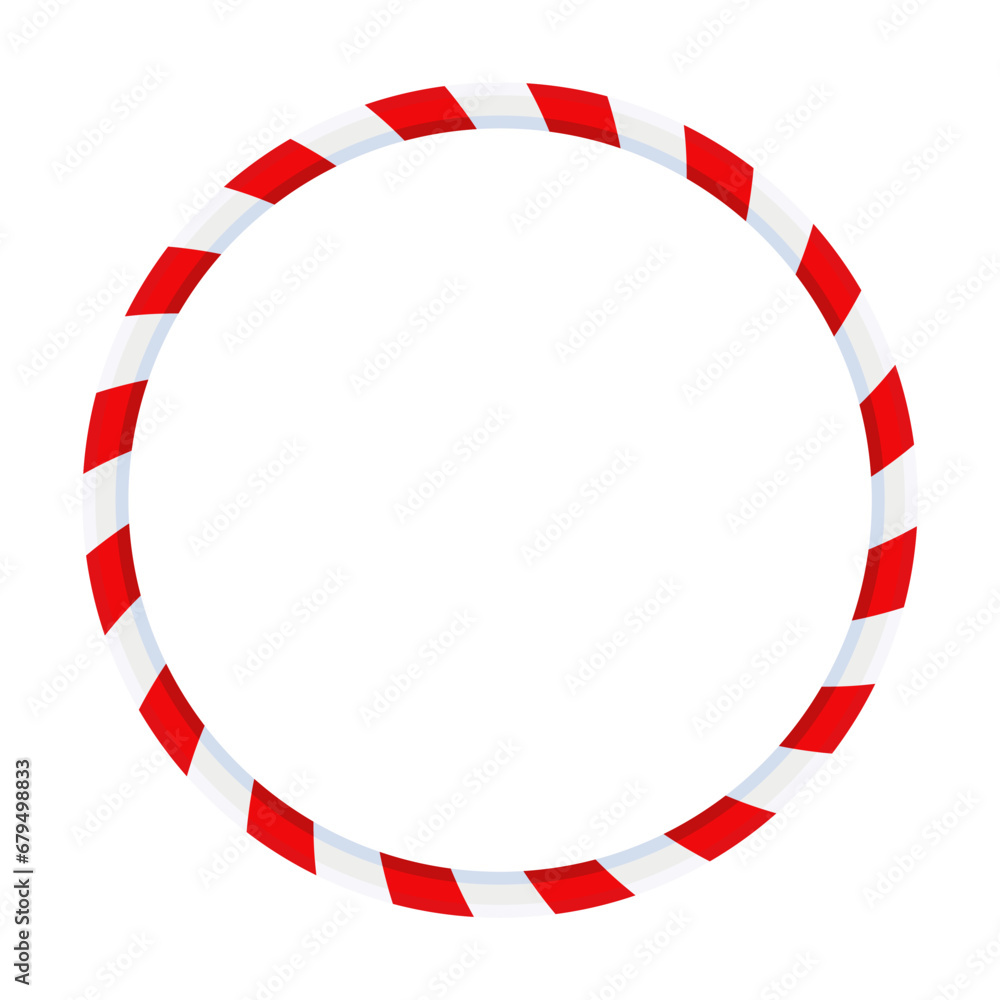 Christmas Candy Cane Frame. Striped ribbon circle sticker. Christmas Candy Cane Frame. Striped ribbon circle sticker.