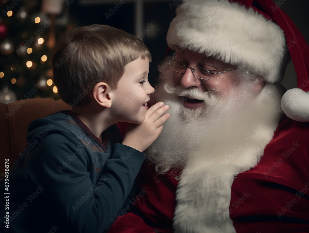 santa claus and child santa claus and child