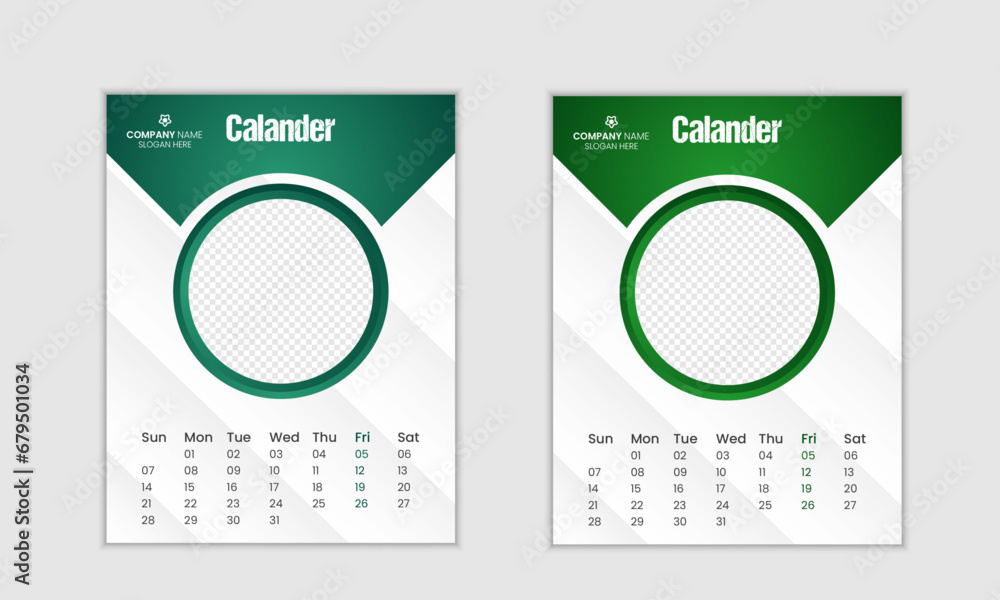 Creative vector 2024 new year clean calendar design template Creative vector 2024 new year clean calendar design template
