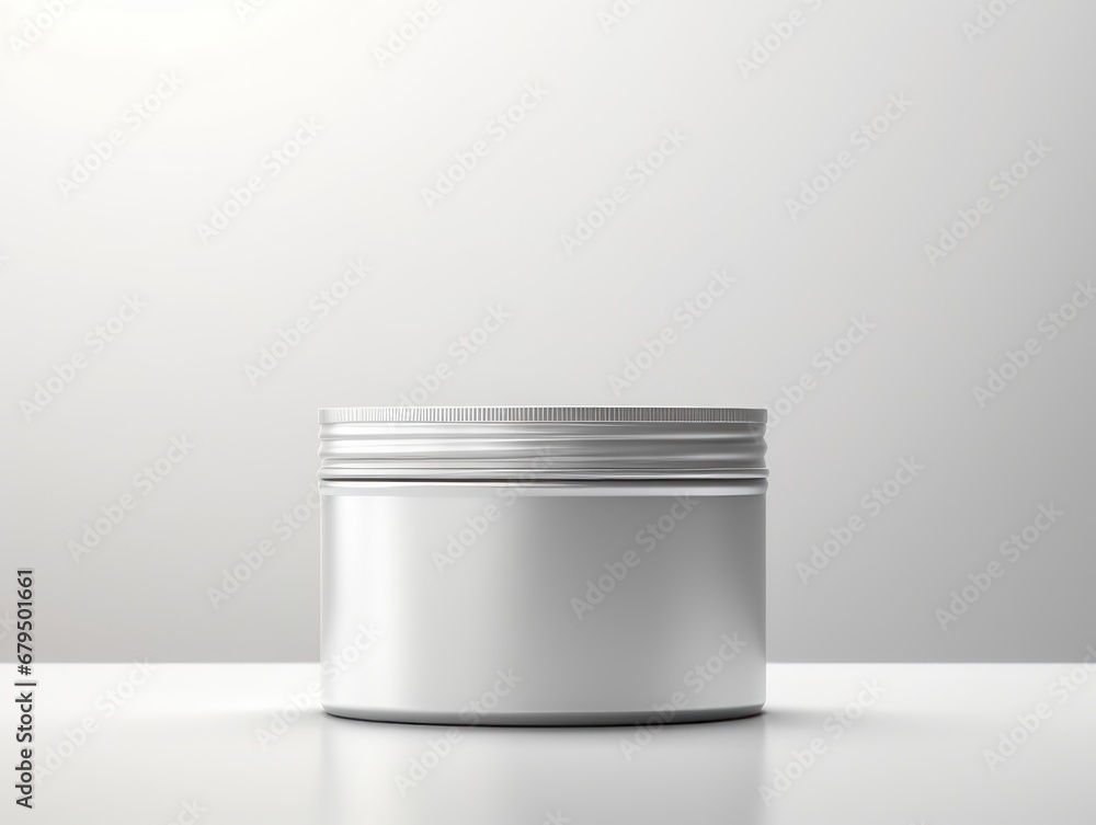Obraz premium mock up Aluminum Jar with a neutral background