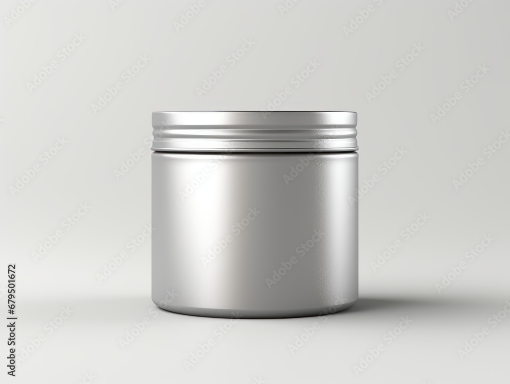 mock up Aluminum Jar with a neutral background mock up Aluminum Jar with a neutral background