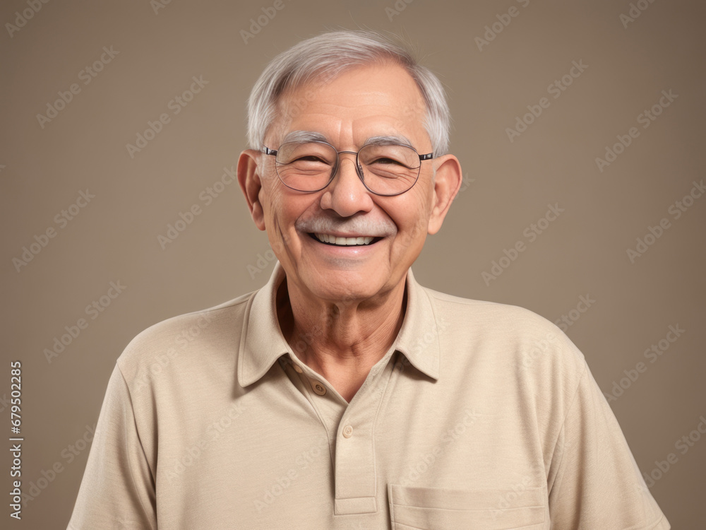 Smiling Elderly Man with Glasses for Healthy Lifestyle, Happy Retirement, and Nursing Home Concept Smiling Elderly Man with Glasses for Healthy Lifestyle, Happy Retirement, and Nursing Home Concept