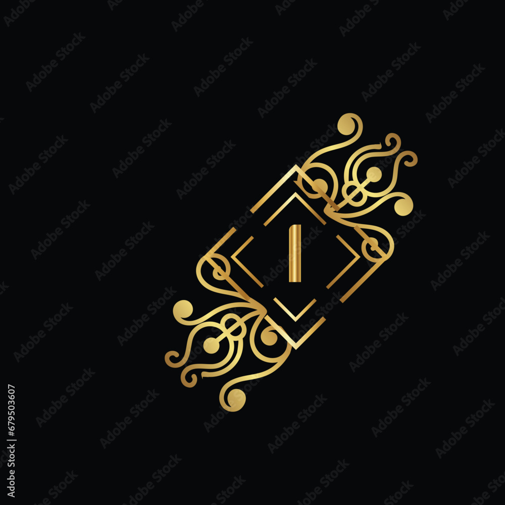 monogram latter logo design with golden color monogram latter logo design with golden color