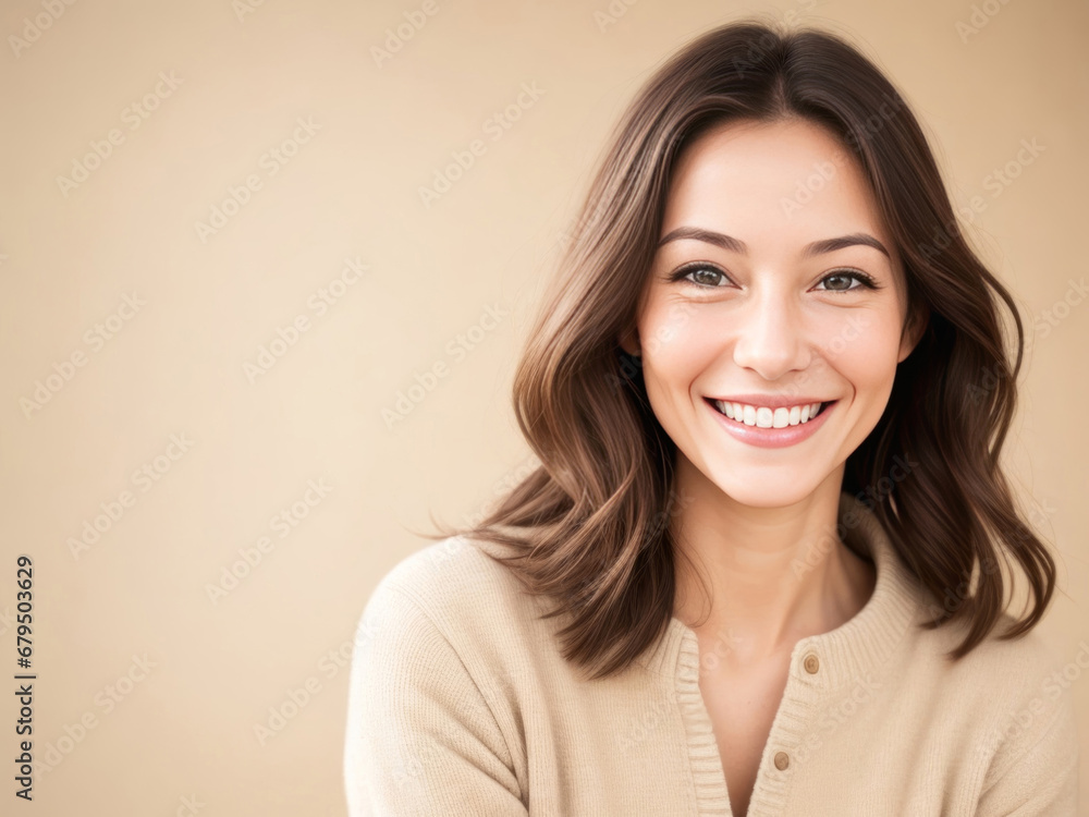 Woman smiling, suitable for Facial, Dental, and Beauty Advertorial