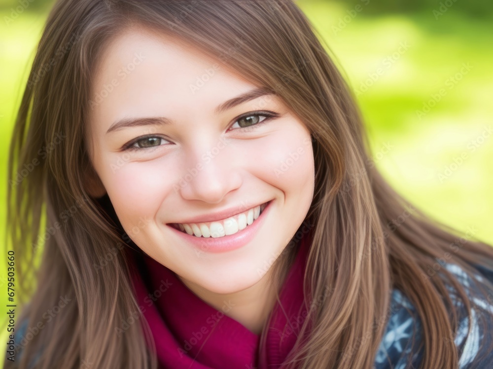Captivating Portrait of a Beautiful Smiling Girl Captivating Portrait of a Beautiful Smiling Girl