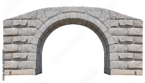 old stone arch isolated on a transparent background . cutout or clipping path.  © Transparent png