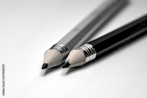 Draw write background concept object education design business black pencil art office white photo