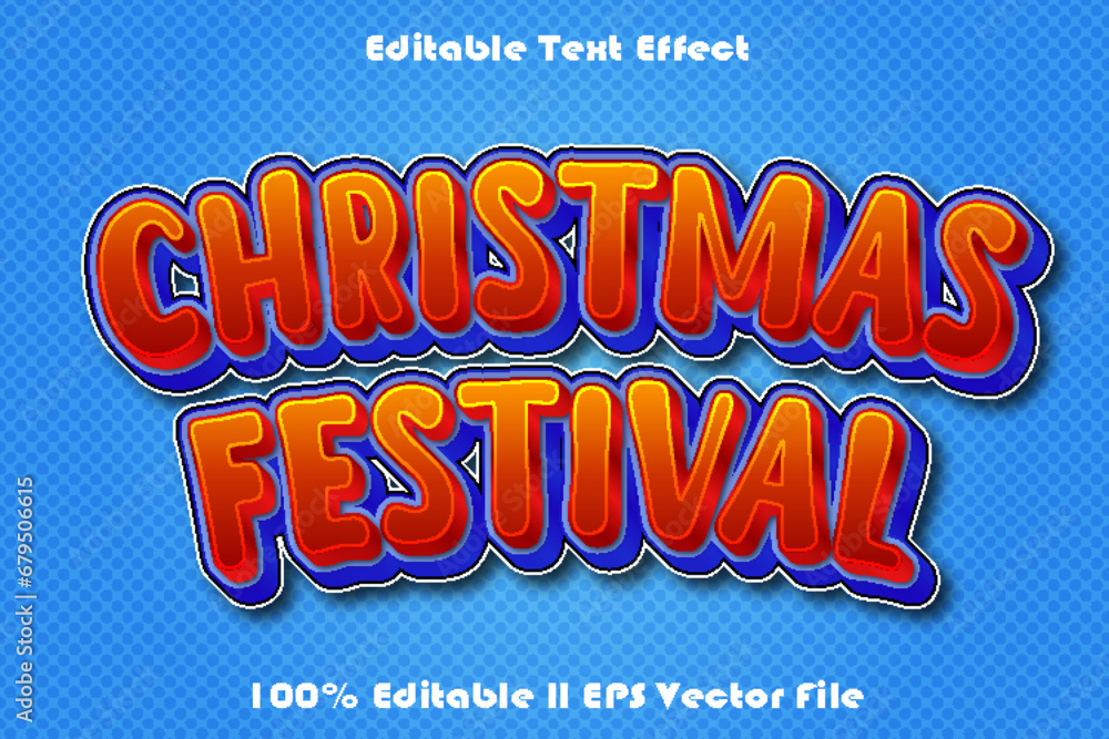 Christmas Festival Editable Text Effect